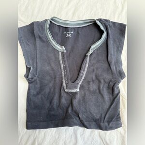 Urban Outfitters Ribbed Gray Top